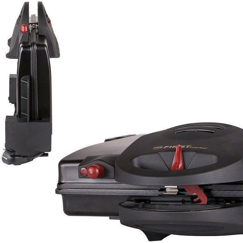 First Austria Τοστιέρα Γκριλιέρα 2000W Μαύρη FA-5330