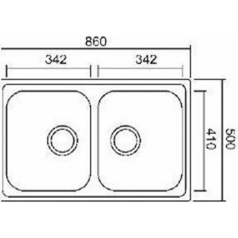 Karag BL-887 Ένθετος Νεροχύτης Inox Σατινέ Μ86xΠ50cm Ασημί