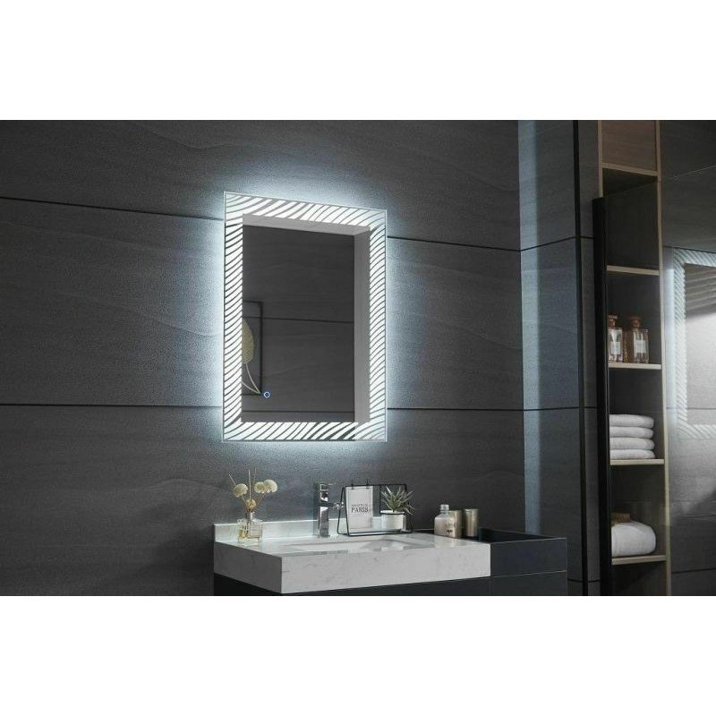 Gloria Grilia 77-0113 Ορθογώνιος Καθρέπτης Μπάνιου Led Αφής 60x80cm