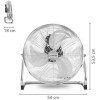 Trotec Επαγγελματικός Ανεμιστήρας Δαπέδου 100W Διαμέτρου 45cm TVM 18