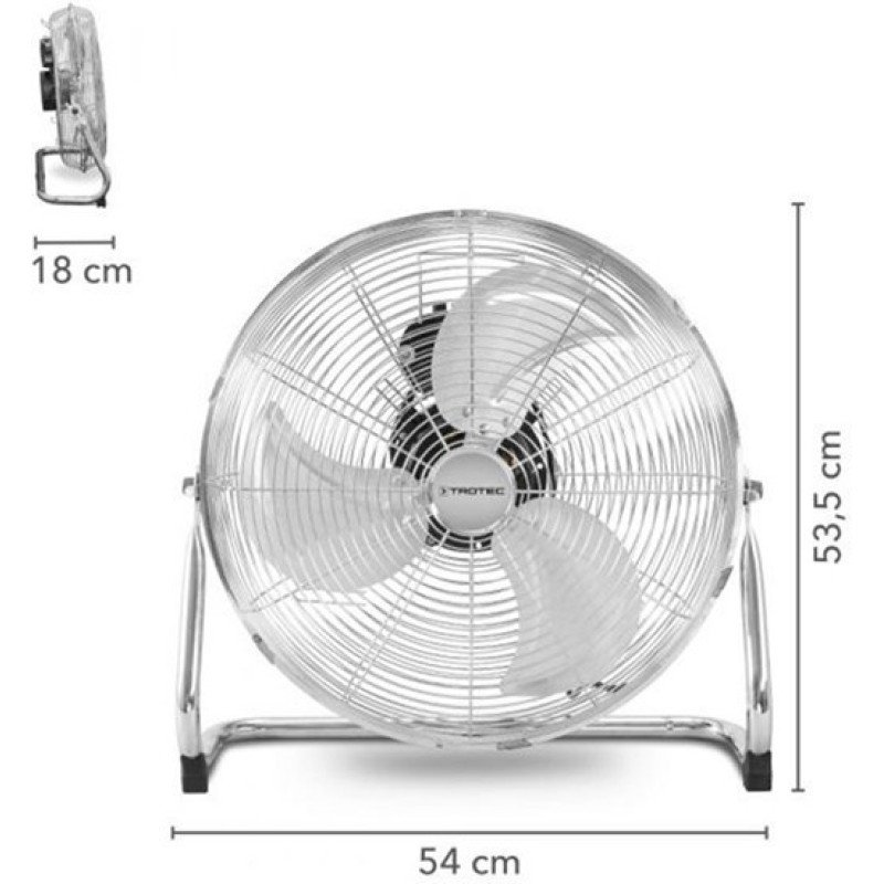 Trotec Επαγγελματικός Ανεμιστήρας Δαπέδου 100W Διαμέτρου 45cm TVM 18