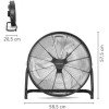 Trotec TVM 20 D Επαγγελματικός Ανεμιστήρας Επιτραπέζιος 120W Διαμέτρου 50cm