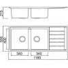 Karag BL 658 Ένθετος Νεροχύτης Inox Σατινέ Μ116xΠ50cm Ασημί