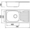 Karag BL 905 Ένθετος Νεροχύτης Inox Σατινέ Μ78xΠ43cm Ασημί