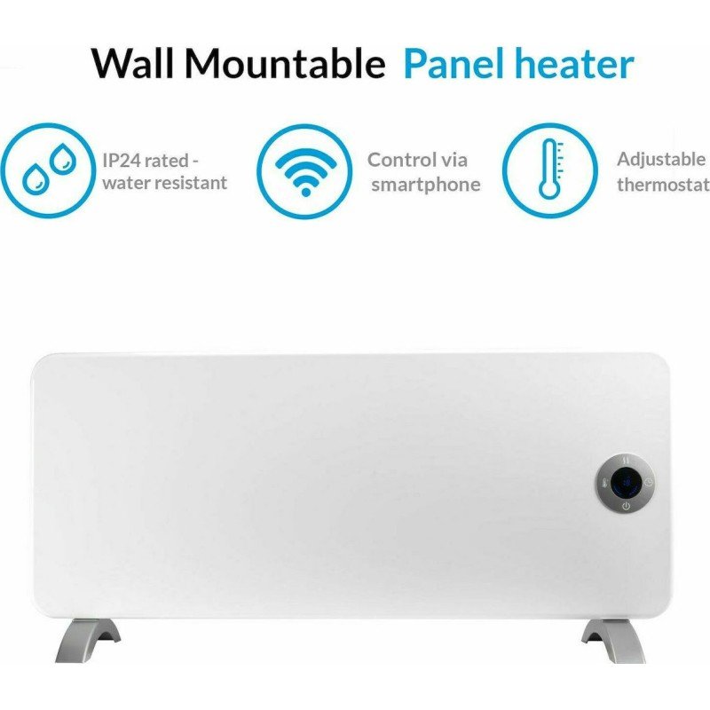 Thermoval T19 Θερμοπομπός Τοίχου 2000W με Ηλεκτρονικό Θερμοστάτη και WiFi 92x38cm