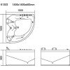 Karag Lusticia K-1202 Γωνιακή Μπανιέρα Ακρυλική με Υδρομασάζ 150x150cm
