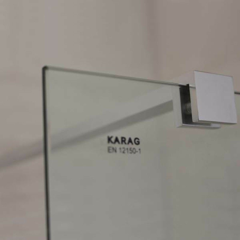 Karag Free 1 Διαχωριστικό Ντουζιέρας 70x185cm Serigrafato Chrome