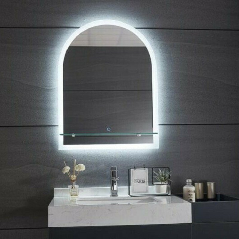 Gloria Solo 77-5070 Ημικυκλικός Καθρέπτης Μπάνιου Led Αφής 50x70cm