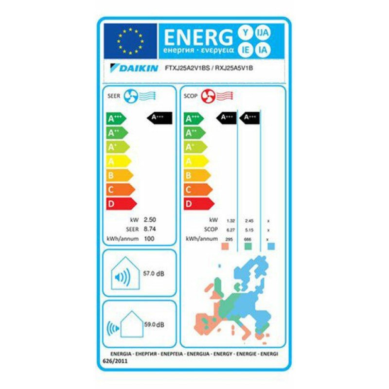 Daikin Emura FTXJ25AS / RXJ25A Silver Κλιματιστικό Inverter 9000 BTU A+++/A+++ με WiFi 