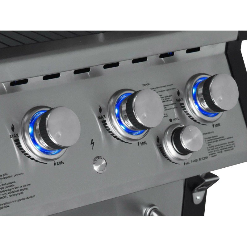 Thermogatz Ψησταριά Υγραερίου Σχάρας 52x46εκ. με 3 Εστίες 14kW και Πλαϊνό Μάτι 03.313.330