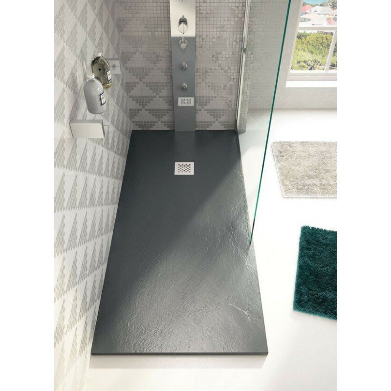 Karag Pietra Ardesia PR70182AR Ορθογώνια Ντουζιέρα Τεχνητής Πέτρας 70x180cm