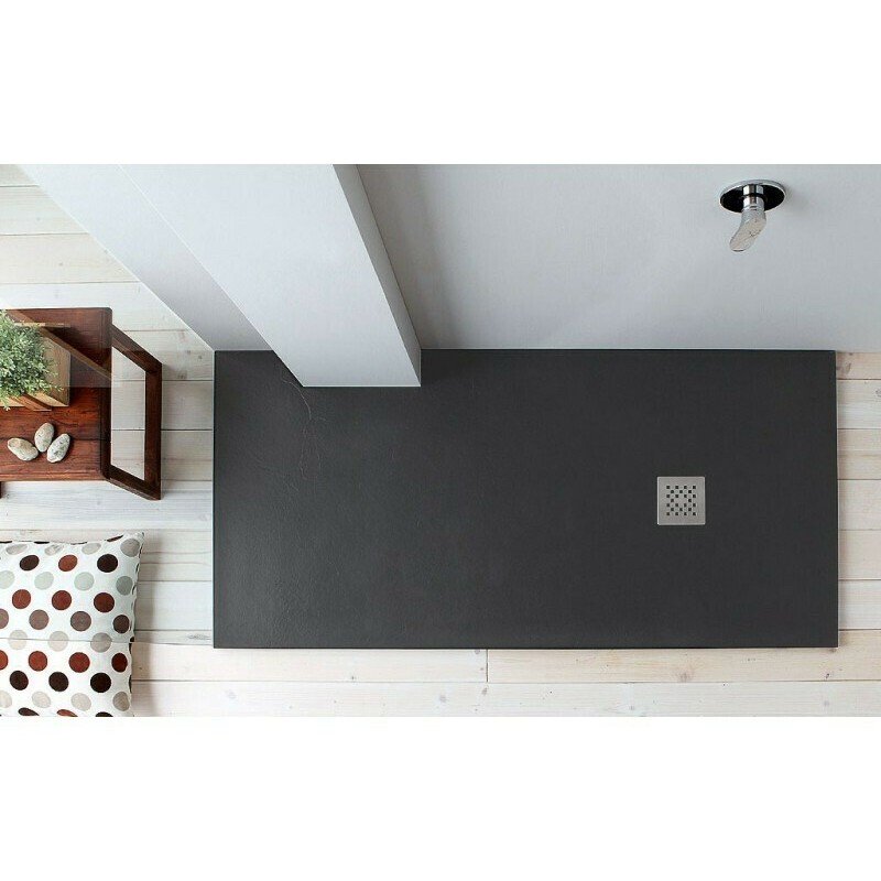 Karag Pietra Ardesia PR80122AR Ορθογώνια Ντουζιέρα Τεχνητής Πέτρας 80x120cm