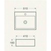 Karag LT5031 Επικαθήμενος Νιπτήρας Πορσελάνης 51x41x16cm Λευκός
