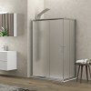 Karag New Flora 100 NFLF1007070180 Καμπίνα Ντουζιέρας με Συρόμενη Πόρτα 70x70x180cm Fabric