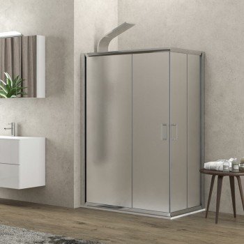 Karag New Flora 100 NFLF1007070180 Καμπίνα Ντουζιέρας με Συρόμενη Πόρτα 70x70x180cm Fabric