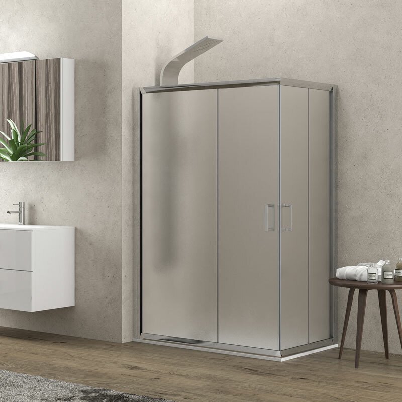 Karag New Flora 100 NFLF1007070180 Καμπίνα Ντουζιέρας με Συρόμενη Πόρτα 70x70x180cm Fabric