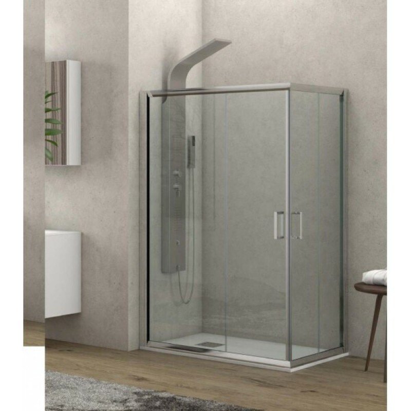 Karag New Flora 100 NFL10070120180 Καμπίνα Ντουζιέρας με Συρόμενη Πόρτα 70x120x180cm Clear Glass