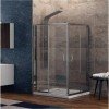 Karag New Flora 100 NFL10090110180 Καμπίνα Ντουζιέρας με Συρόμενη Πόρτα 90x110x180cm Clear Glass