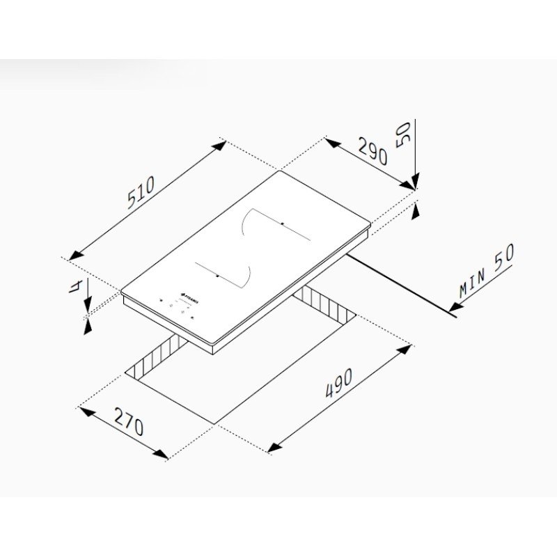 Pyramis PHC31210FMB Domino Κεραμική Εστία Αυτόνομη 29x51εκ. Pyramis PHC31210FMB Domino Κεραμική Εστία Αυτόνομη 29x51εκ.