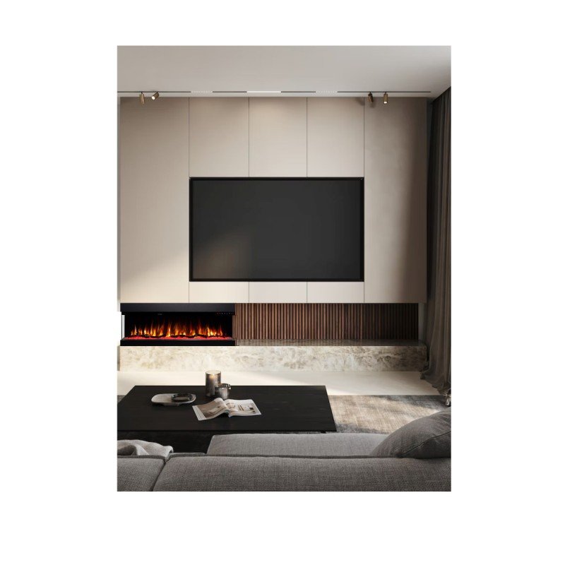 Hitense Las Vegas 43 Επιτοίχιο Ηλεκτρικό Τζάκι 1600W 110.2x48.4cm Μαύρο
