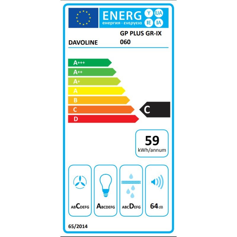 Davoline GP PLUS Συρόμενος Απορροφητήρας 60cm Inox