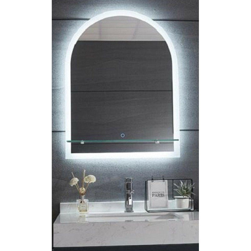 Gloria Solo 77-5070 Ημικυκλικός Καθρέπτης Μπάνιου Led Αφής 50x70cm