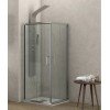 Karag Flora 100 NFL1009090180 Καμπίνα Ντουζιέρας με Συρόμενη Πόρτα 90x90x180cm Clear Glass