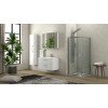 Karag Flora 100 NFL1009090180 Καμπίνα Ντουζιέρας με Συρόμενη Πόρτα 90x90x180cm Clear Glass