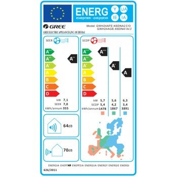 Gree Aura GRC/GRCO-241QI/KAR-N6 Κλιματιστικό Inverter 24000 BTU A++/A+