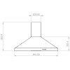 Silifo SF6618 904-002-6618 Απορροφητήρας Καμινάδα 90cm Inox