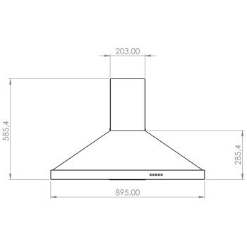 Silifo SF6618 904-002-6618 Απορροφητήρας Καμινάδα 90cm Inox