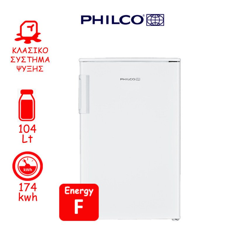 Philco Mini Bar 102lt Υ84xΠ50xΒ56εκ. Λευκό PRDE-105WE