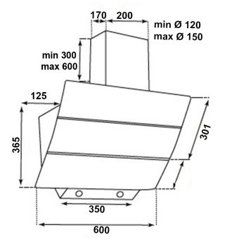 Silifo Απορροφητήρας Καμινάδα 60cm Μαύρος SF6610 Silifo Απορροφητήρας Καμινάδα 60cm Μαύρος SF6610
