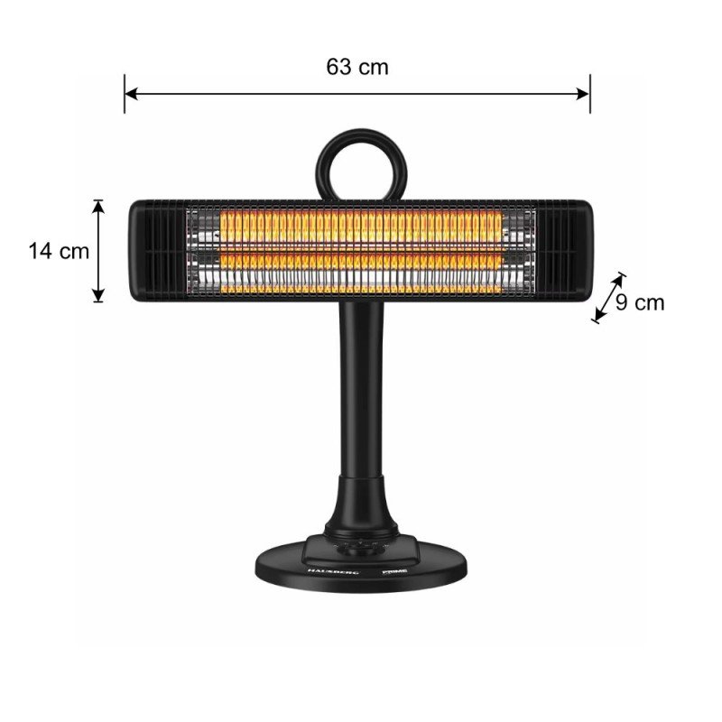 Hausberg HB8565NG Σόμπα Carbon 1000W Hausberg HB8565NG Σόμπα Carbon 1000W