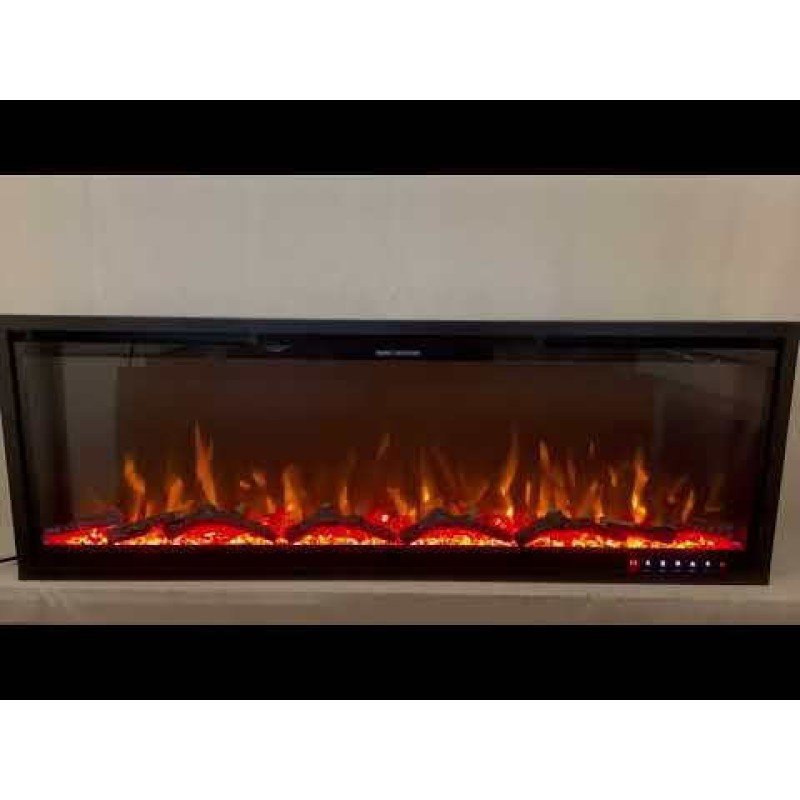 Hitense LUXURIUS-S800 Επιτοίχιο Ηλεκτρικό Τζάκι 1600W 213x14cm Γκρι