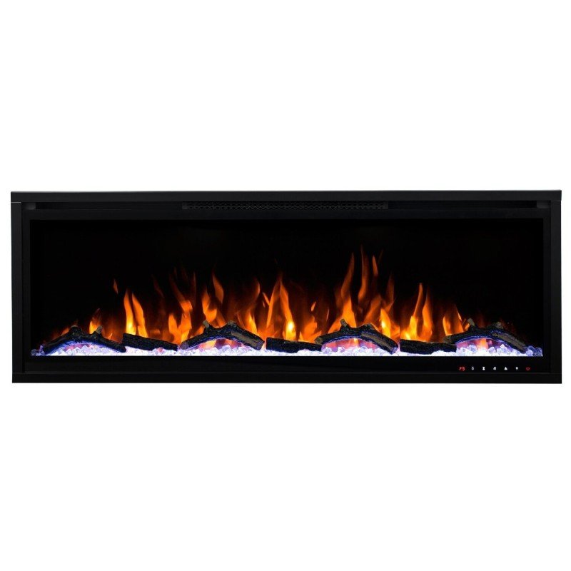 Hitense LUXURIUS-S800 Επιτοίχιο Ηλεκτρικό Τζάκι 1600W 213x14cm Γκρι