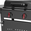 Thermogatz GS GRILL 2 + Plancha Ψησταριά Υγραερίου Μαντεμένιας Σχάρας και Πλάκας με 2 Εστίες 5kW και Πλαϊνό Μάτι