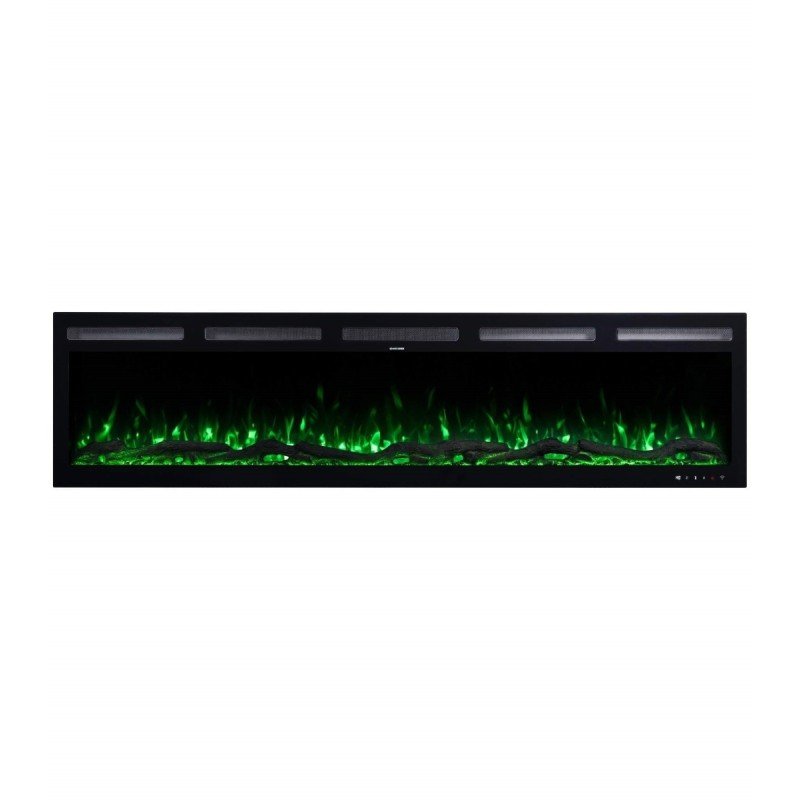 Hitense Επιτοίχιο Ηλεκτρικό Τζάκι 1600W 182.8x12.7cm Γκρι SUPERIOR-72