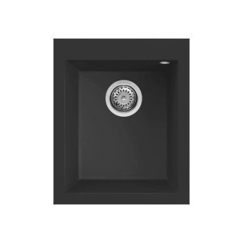 Elleci Quadra 100 Nero 40 Ένθετος Νεροχύτης από Συνθετικό Γρανίτη Μ41xΠ50cm Μαύρος G40