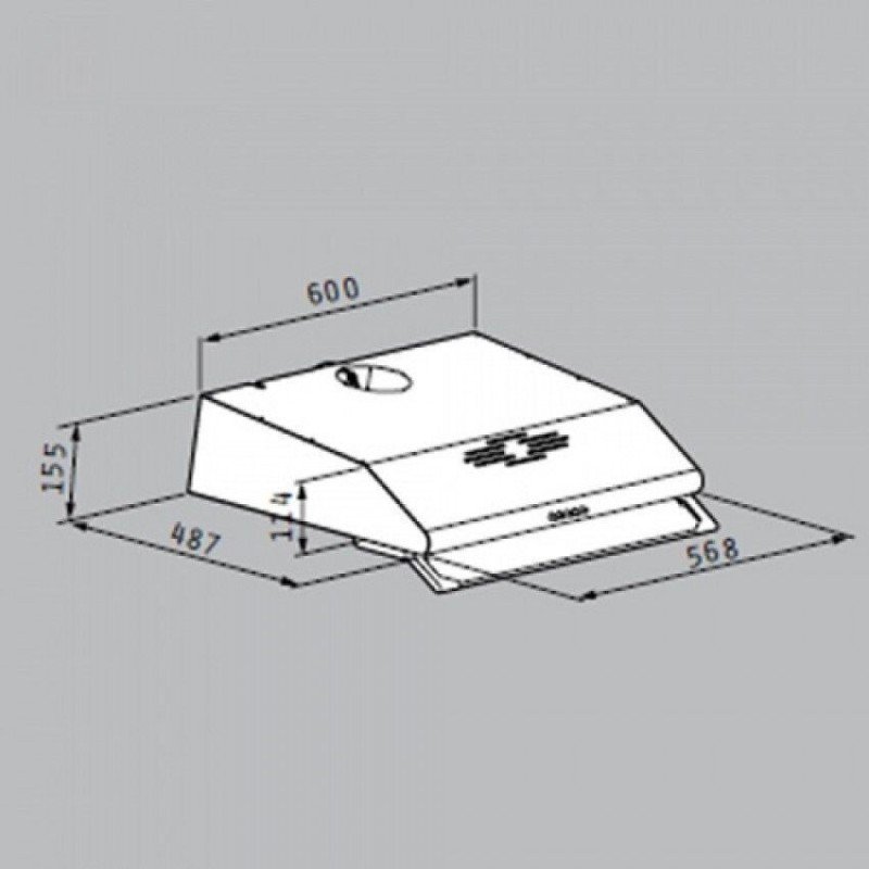Pyramis Essential Απλός με 2 Μοτέρ Ελεύθερος Απορροφητήρας 60cm Λευκός