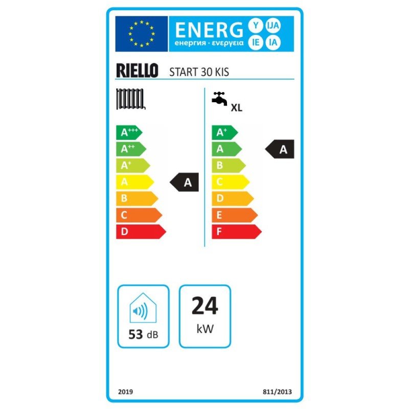 Riello Start Hydrogen Ready 2187407 Επιτοίχιος Λέβητας Συμπύκνωσης Αερίου με Καυστήρα 25800kcal/h