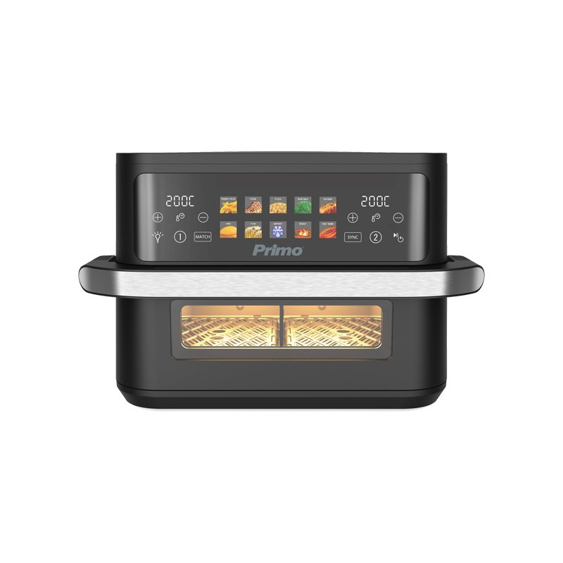 Primo PRAF-40530 Air Fryer με Διπλό Αποσπώμενο Κάδο 11lt Μαύρο