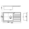 Karag BL 821 Ένθετος Νεροχύτης Inox Σατινέ Μ100xΠ50cm Ασημί