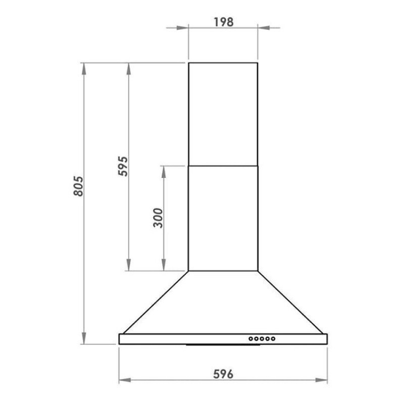Kumtel Απορροφητήρας Καμινάδα 60cm Inox DP6-X Kumtel Απορροφητήρας Καμινάδα 60cm Inox DP6-X
