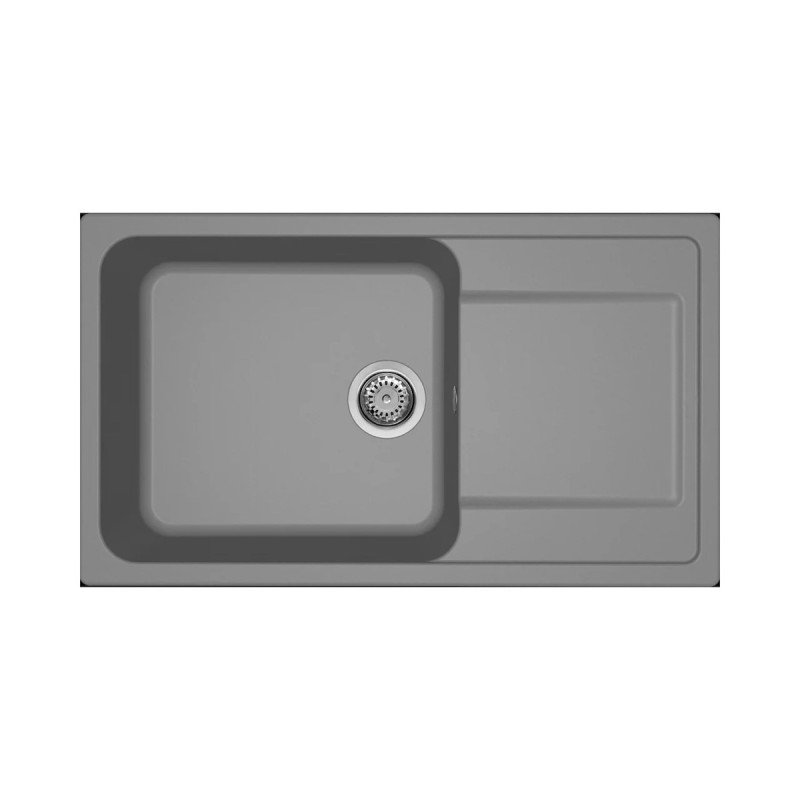 Elleci Life 410 Ένθετος Νεροχύτης Αριστερός από Συνθετικό Γρανίτη Μ86xΠ50cm Titanium M73