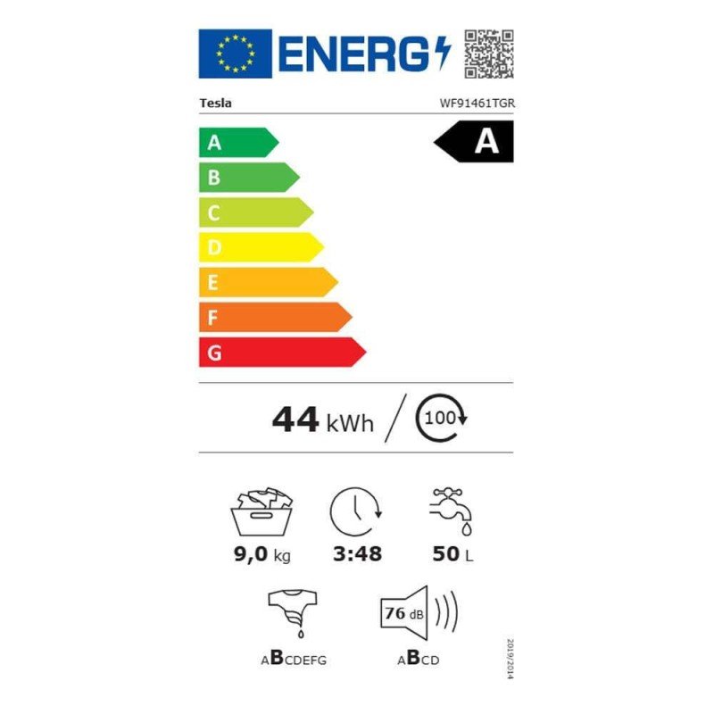 Tesla Πλυντήριο Ρούχων 9kg 1400 Στροφών WF91461TGR Tesla Πλυντήριο Ρούχων 9kg 1400 Στροφών WF91461TGR