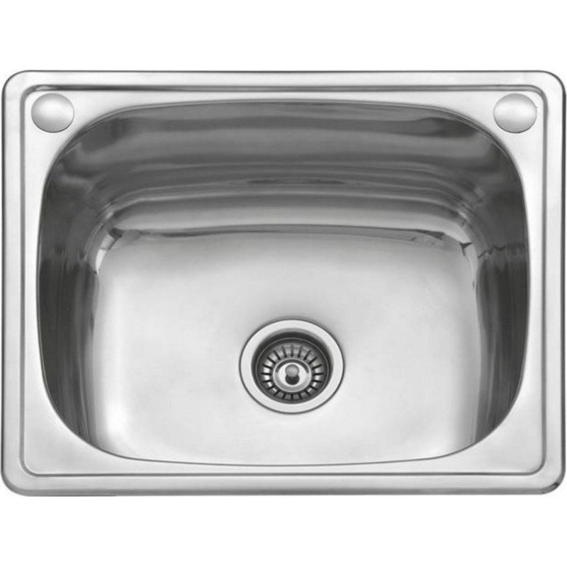 Karag BL 613 Ένθετος Νεροχύτης Inox Σατινέ Μ60xΠ50cm Ασημί