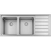 Karag BL 658 Ένθετος Νεροχύτης Inox Σατινέ Μ116xΠ50cm Ασημί