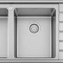 Karag BL 658 Ένθετος Νεροχύτης Inox Σατινέ Μ116xΠ50cm Ασημί