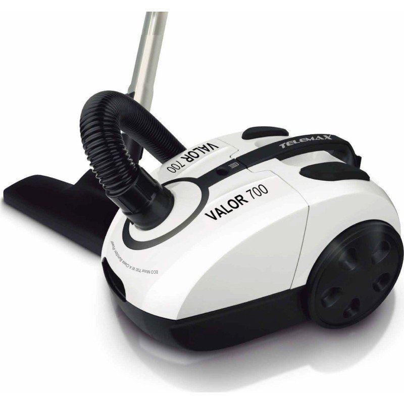 Telemax Valor 700 Ηλεκτρική Σκούπα 700W με Σακούλα 2lt Λευκή Telemax Valor 700 Ηλεκτρική Σκούπα 700W με Σακούλα 2lt Λευκή